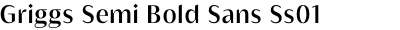 Griggs Semi Bold Sans Ss01